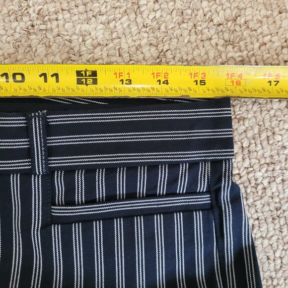 Banana Republic Sloan Pants Striped Navy Blue 6P - Picture 8 of 10